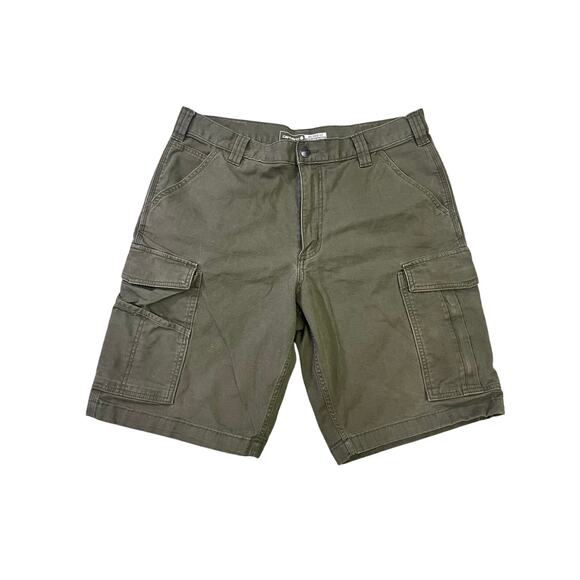 Carhartt Men’s Felaxed Fit Cargo Shorts, Size‎ 36 Waist Army Green Utility Work - Picture 1 of 10